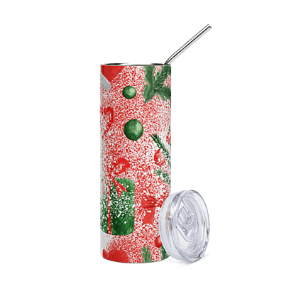 Santa Why You Be Judgin’? Skinny Tumbler – Funny Watercolor Christmas Drinkware