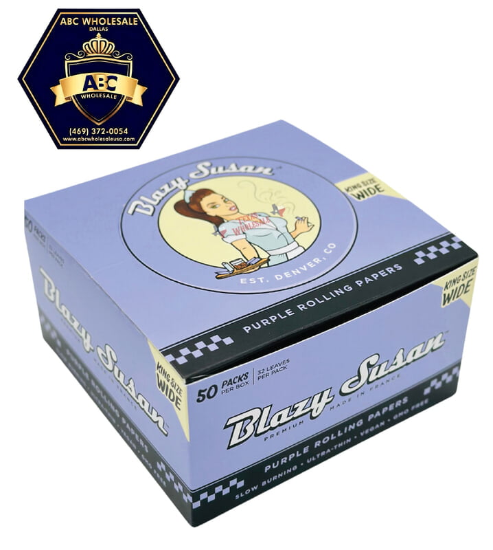 BLAZY SUSAN PURPLE KING SIZE WIDE PAPER 50PK