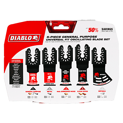 Diablo Oscillating Blades for General Purpose - 5pc set