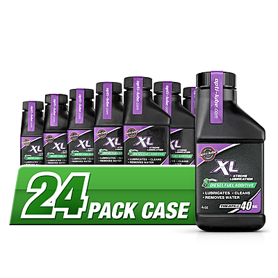 Opti-Lube XL twenty-four-pack case of 4 oz bottles with green pack-count graphic Opti-Lube XL twenty-four-pack case of 4 oz bottles with green pack-count graphic