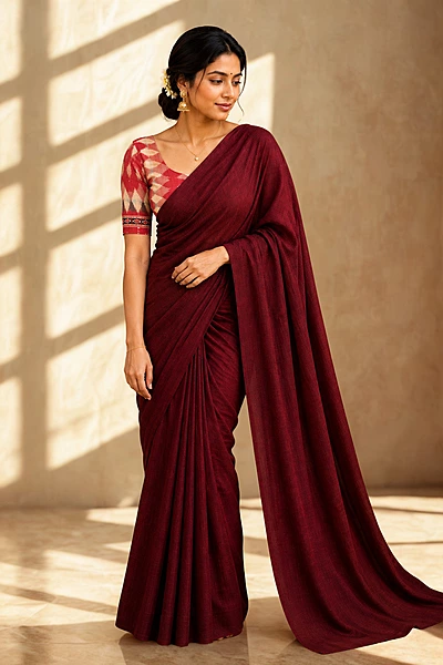 Khadi cotton with seperate blouse 1