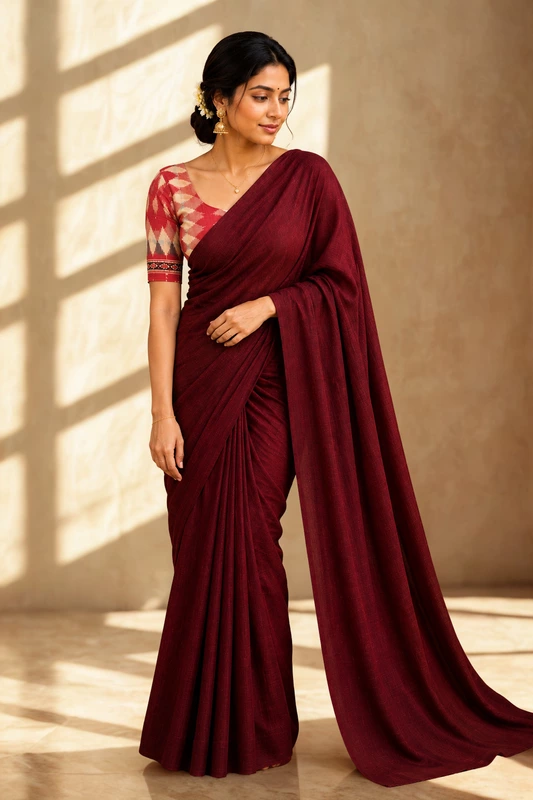 Khadi cotton with seperate blouse 1