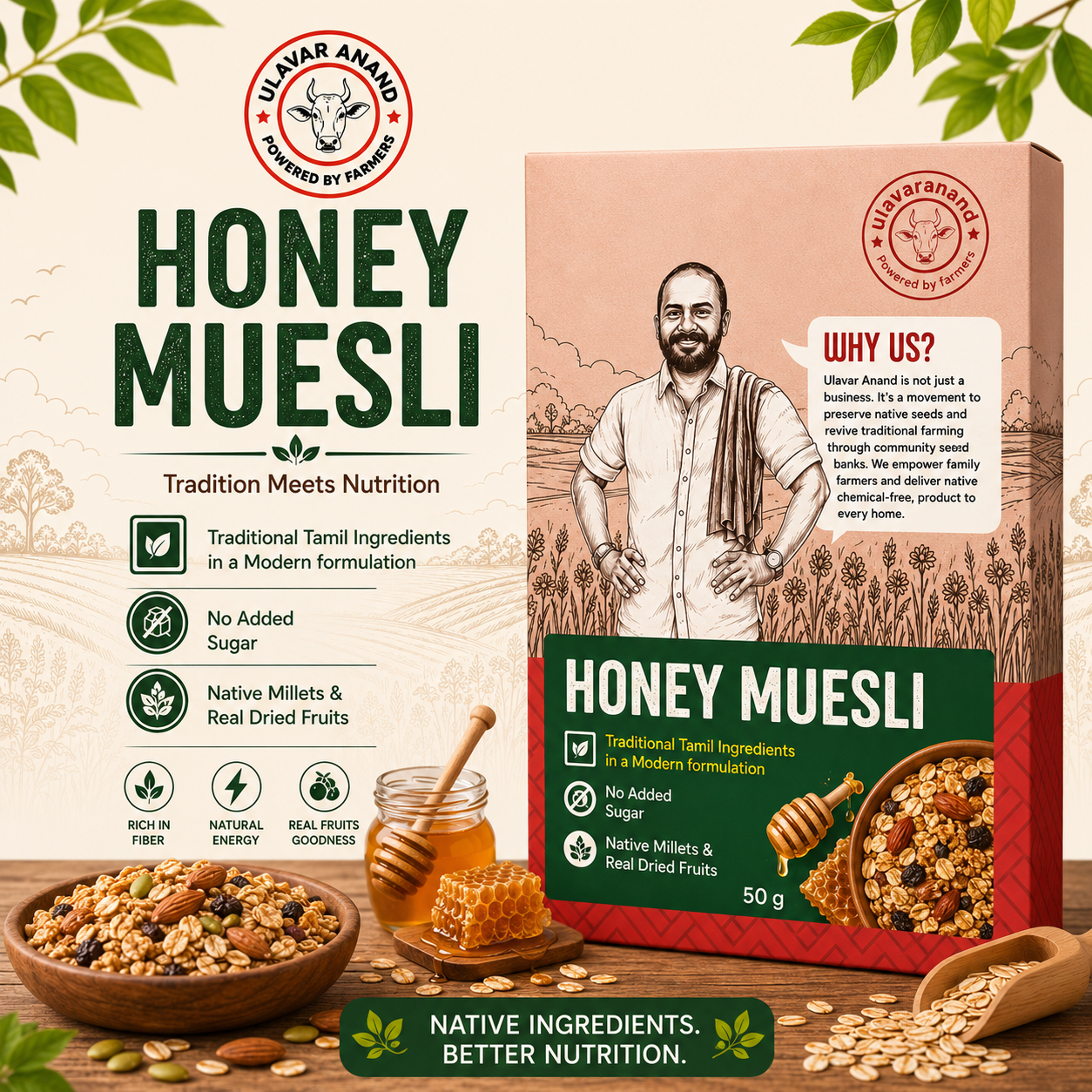 HONEY MUESLI 50 G