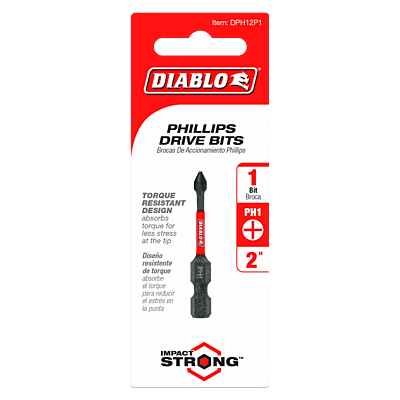 Diablo Screwdriving Phillips 
Drive Bits
