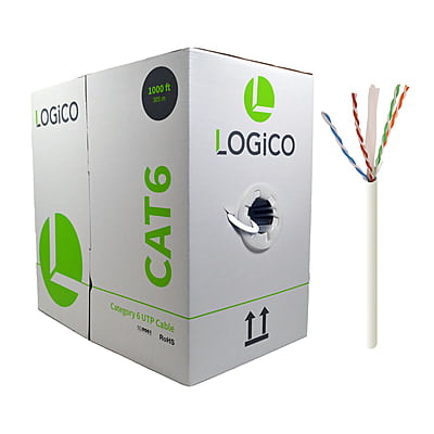 Cat6 UTP CCA Cable 23AWG 1000Ft White