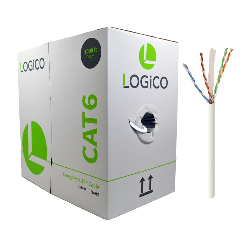 Cat6 UTP CCA Cable 23AWG 1000Ft White