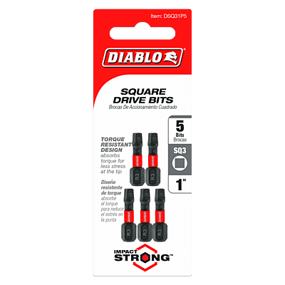 Diablo Screwdriving Square 
Drive Bits