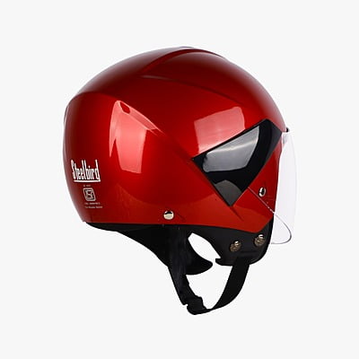 STEELBIRD SBH-5 TRIPLE NINE GLOSSY CHERRY RED C/V 600 MM