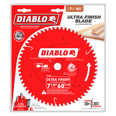 Diablo Small Diameter Circular Blades -Wood Ultra Finish Diablo Small Diameter Circular Blades -Wood Ultra Finish
