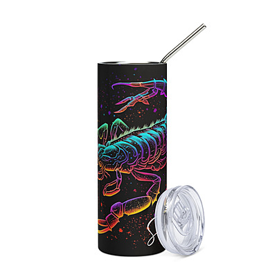 Scorpio Zodiac Sign Skinny Tumbler – Vibrant Sublimated Astrology Drinkware