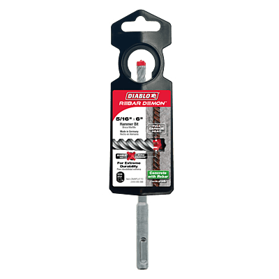 Diablo SDS-Plus 4-Cutter
Full Carbide Head
Hammer Drill Bit Diablo SDS-Plus 4-Cutter
Full Carbide Head
Hammer Drill Bit