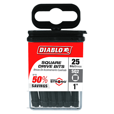 Diablo Screwdriving Square 
Drive Bits