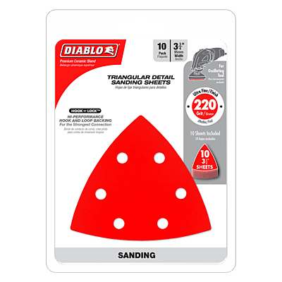 Diablo 3-3/4" Oscillating Detail Triangle Sanding Sheets Diablo 3-3/4" Oscillating Detail Triangle Sanding Sheets