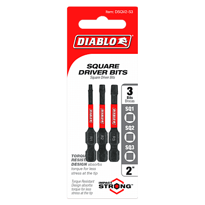 Diablo Screwdriving Square 
Drive Bits