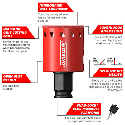Diablo Diamond Grit Hole Saws Diablo Diamond Grit Hole Saws