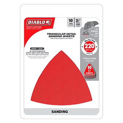 Diablo 3-1/8" Oscillating Detail Triangle Sanding Sheets Diablo 3-1/8" Oscillating Detail Triangle Sanding Sheets