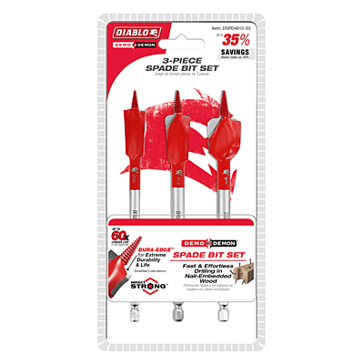 Diablo Spade Bit Set for Nail-Embedded Wood Diablo Spade Bit Set for Nail-Embedded Wood