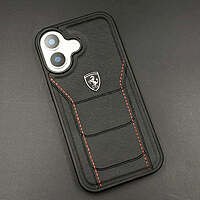Ferrari Black Sports Stitched Case