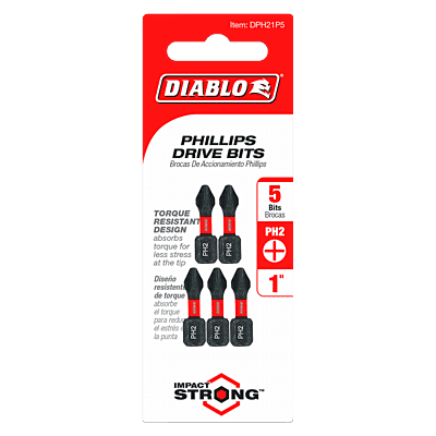 Diablo Screwdriving Phillips 
Drive Bits