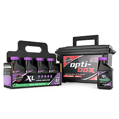 Opti-Lube XL 4 oz eight-pack with black Opti-Box storage case and individual bottle Opti-Lube XL 4 oz eight-pack with black Opti-Box storage case and individual bottle