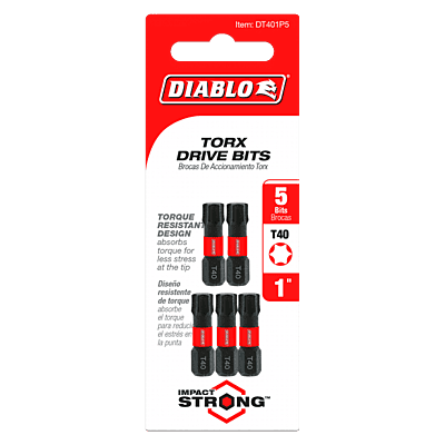 Diablo Screwdriving Torx
Drive Bits Diablo Screwdriving Torx
Drive Bits
