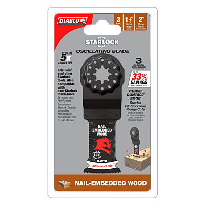 Diablo Bi-Metal Oscillating Blades for Nail-Embedded Wood