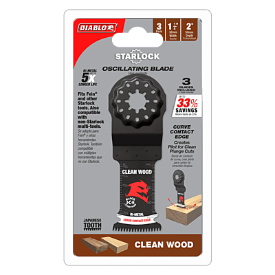Diablo Bi-Metal Oscillating Blades for Wood Clean
