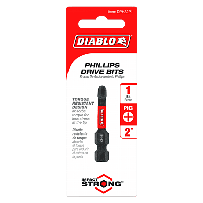 Diablo Screwdriving Phillips 
Drive Bits