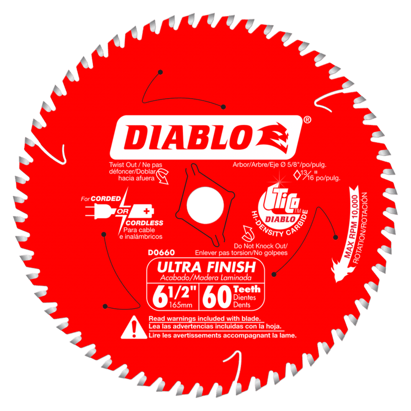 Diablo Small Diameter Circular Blades -Wood Ultra Finish Diablo Small Diameter Circular Blades -Wood Ultra Finish