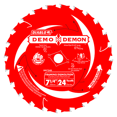 Diablo Small Diameter Circular Blades -Framing/Demolition 