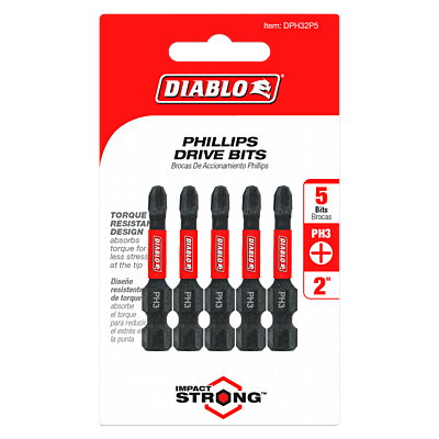 Diablo Screwdriving Phillips 
Drive Bits