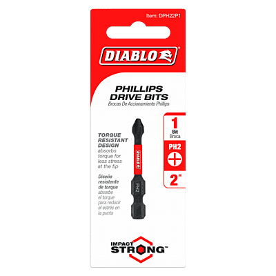 Diablo Screwdriving Phillips 
Drive Bits