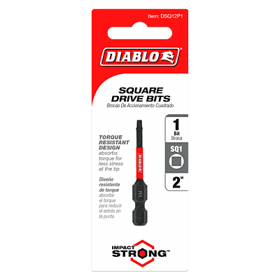 Diablo Screwdriving Square 
Drive Bits