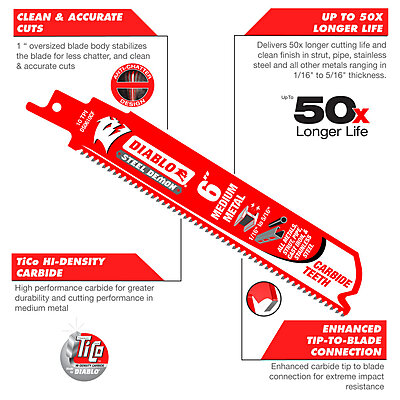 Diablo Carbide Reciprocating  Metal Medium
