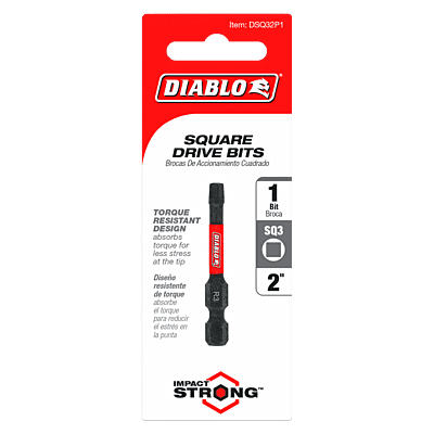 Diablo Screwdriving Square 
Drive Bits