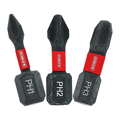 Diablo Screwdriving Phillips 
Drive Bits