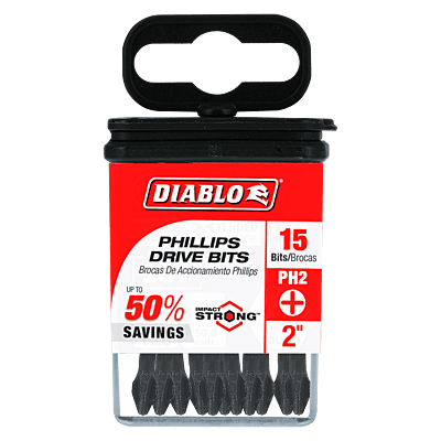 Diablo Screwdriving Phillips 
Drive Bits