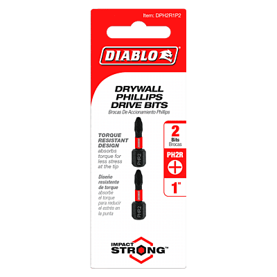 Diablo Screwdriving Phillips 
Drive Bits