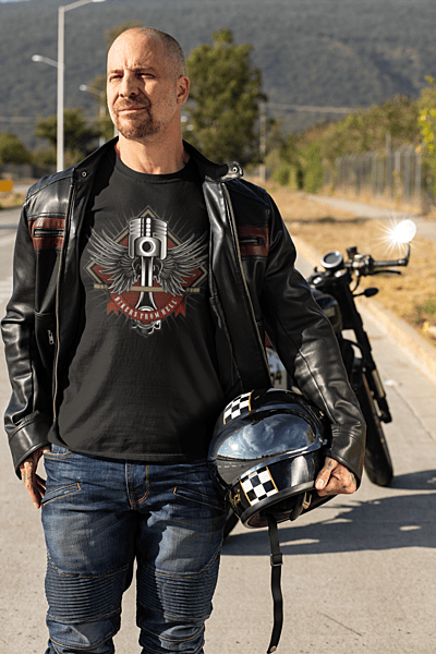 Bikers From Hell – Piston & Wings Moto Graphic Tee