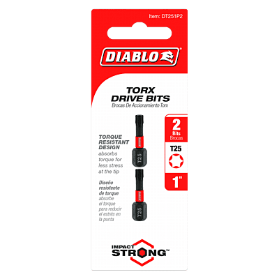 Diablo Screwdriving Torx
Drive Bits Diablo Screwdriving Torx
Drive Bits