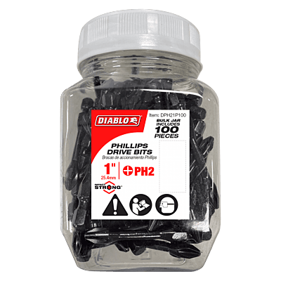 Diablo Screwdriving Phillips 
Drive Bits