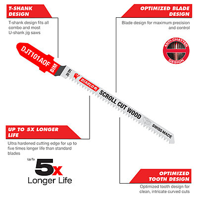 DIABLO - 4" Jig Saw Blades for Cuts in Wood DIABLO - 4" Jig Saw Blades for Cuts in Wood