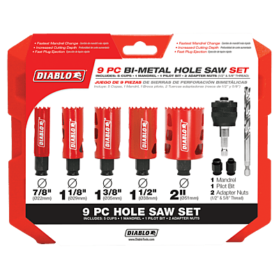 Diablo  Bi-Metal - General Purpose Hole Saw Sets