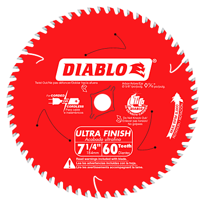 Diablo Small Diameter Circular Blades -Wood Ultra Finish Diablo Small Diameter Circular Blades -Wood Ultra Finish