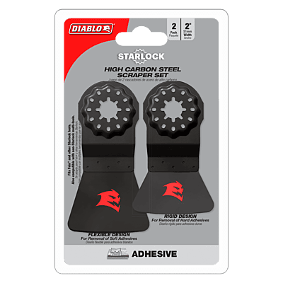 Diablo 2" High Carbon Steel Oscillating Scraper Set for Adhesive Removal