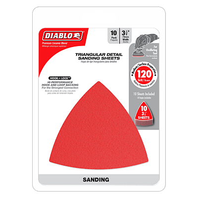 Diablo 3-1/8" Oscillating Detail Triangle Sanding Sheets Diablo 3-1/8" Oscillating Detail Triangle Sanding Sheets