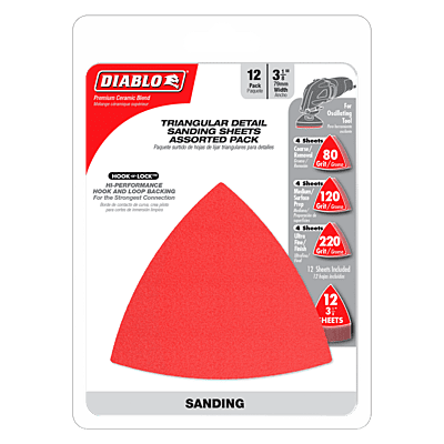 Diablo 3-1/8" Oscillating Detail Triangle Sanding Sheets Diablo 3-1/8" Oscillating Detail Triangle Sanding Sheets