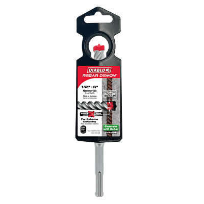 Diablo SDS-Plus 4-Cutter
Full Carbide Head
Hammer Drill Bit Diablo SDS-Plus 4-Cutter
Full Carbide Head
Hammer Drill Bit