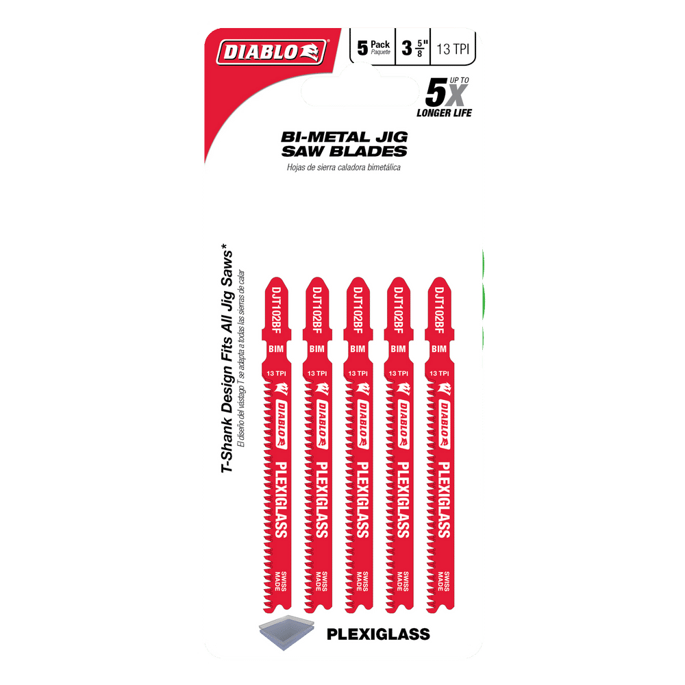 DIABLO - 3-5/8" Jig Saw Blades for Cuts in Bi-Metal DIABLO - 3-5/8" Jig Saw Blades for Cuts in Bi-Metal