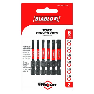Diablo Screwdriving Torx
Drive Bits Diablo Screwdriving Torx
Drive Bits